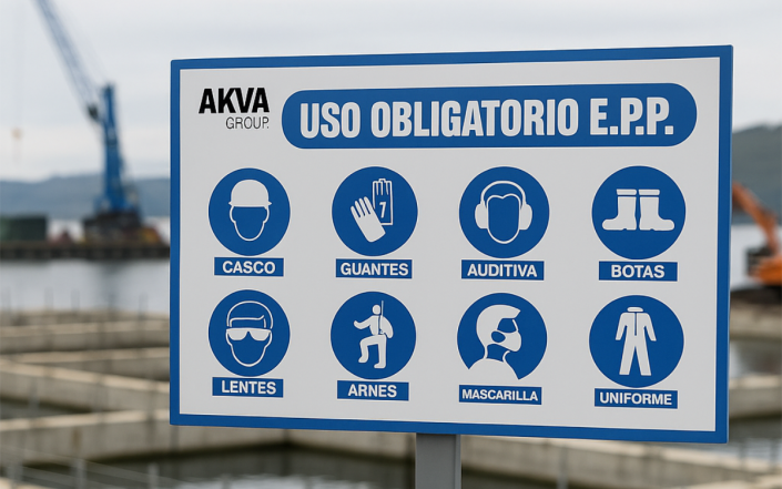Producción de letrero exterior para Akva Group